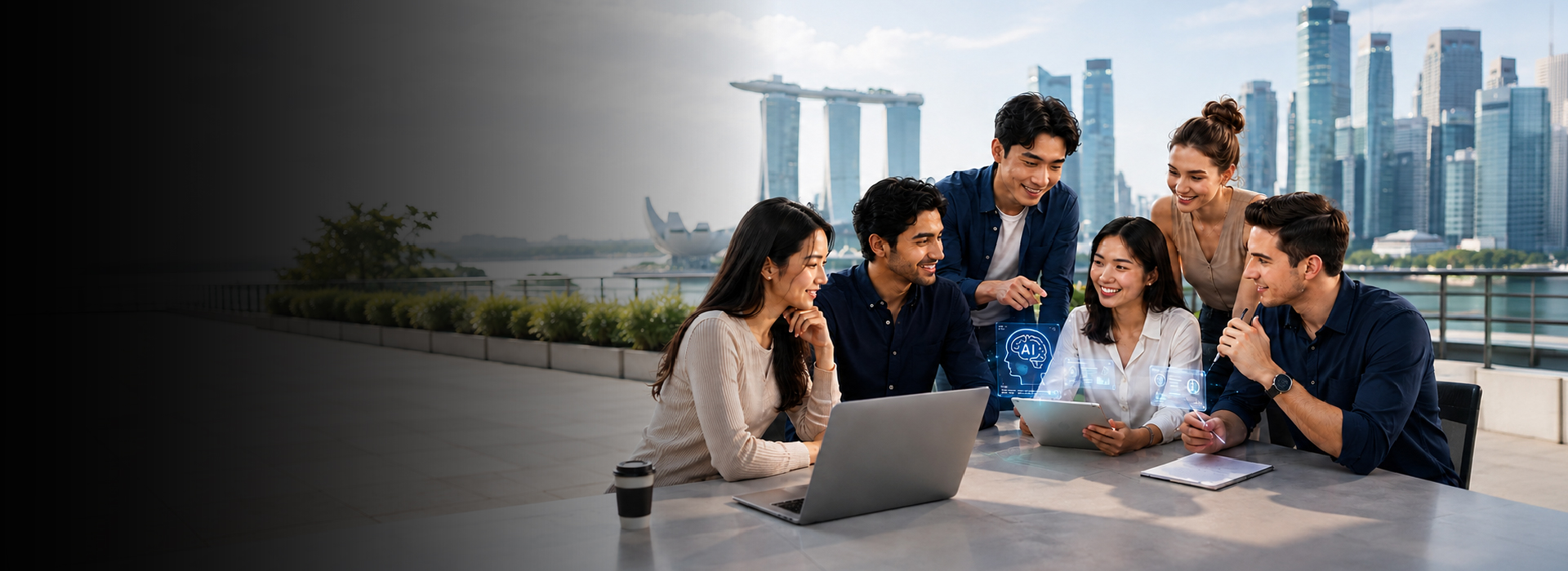 BAC student using an AI learning ecosystem on a laptop